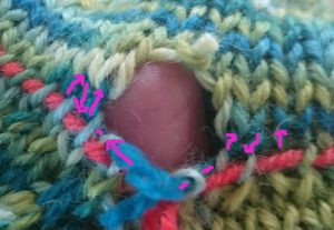 how to sleeve fix pulling yarn out