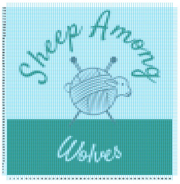 Knitpro 2 0 sample chart of my logo sheep among wolves
