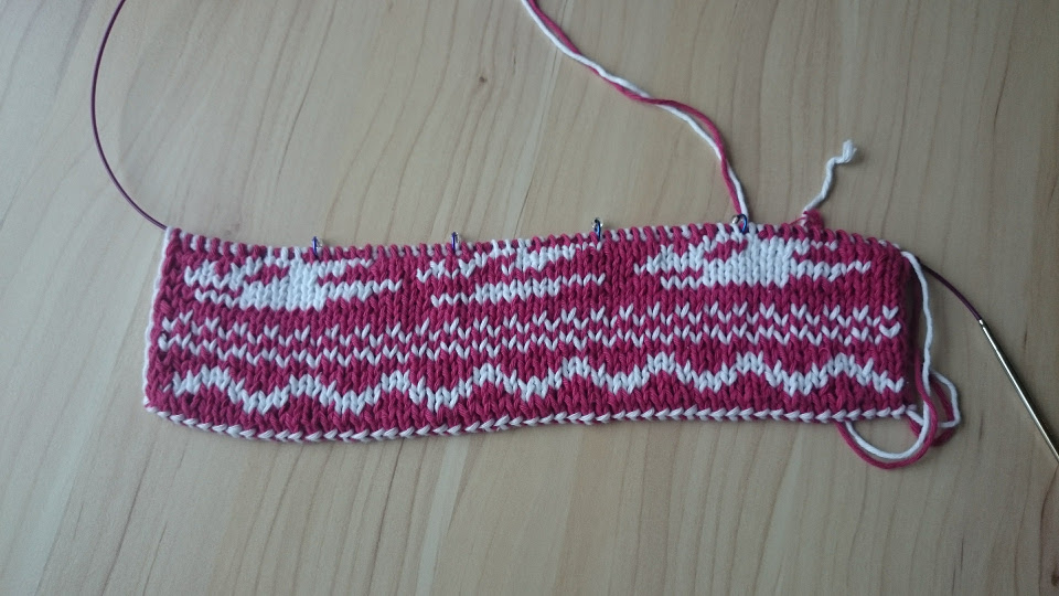double knitting error a couple of rows down