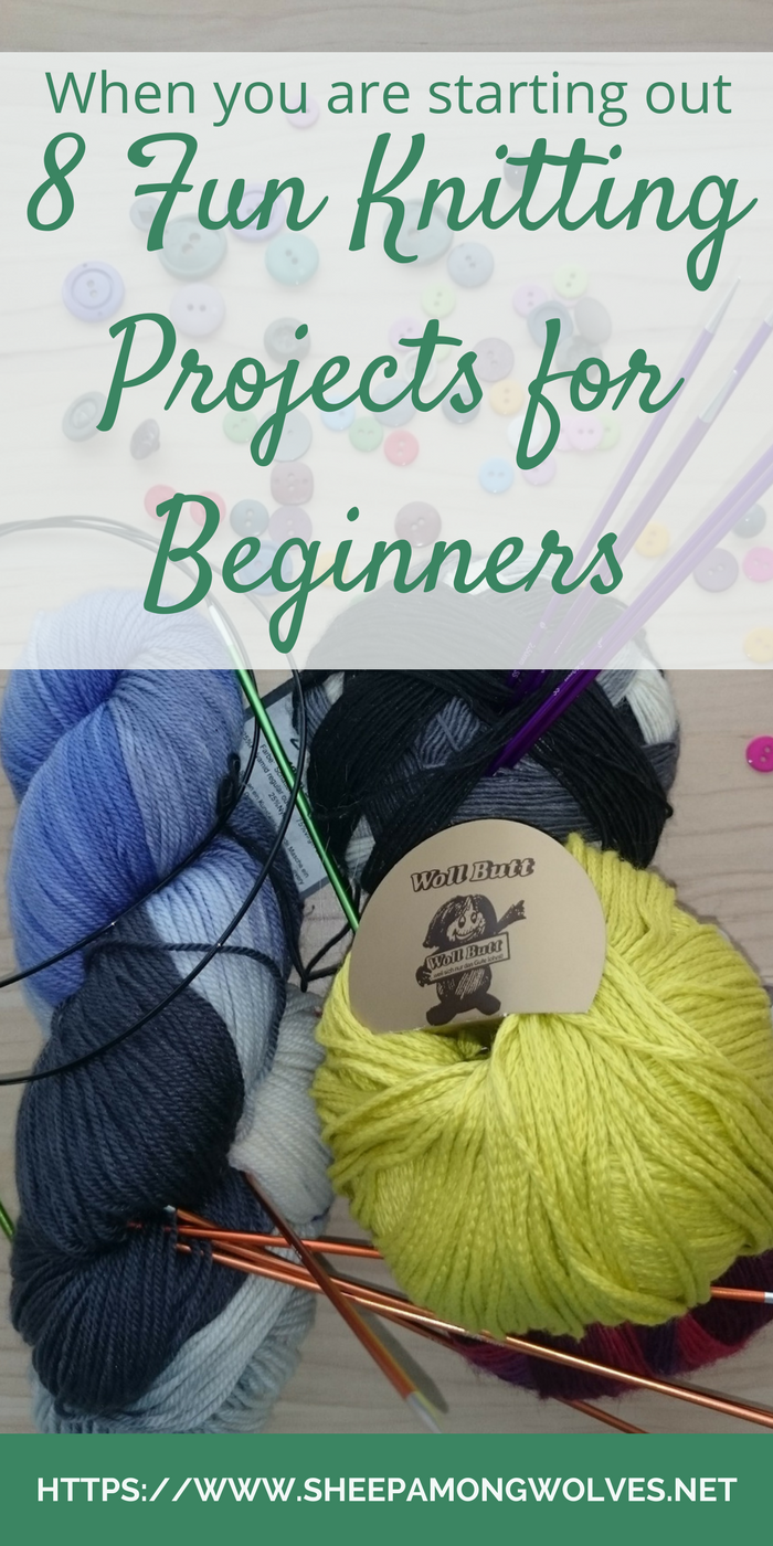 So, you've decided to be a knitter? You have just learned how to cast on and off and how to knit and purl? And now you're wondering where to go from here? What could you knit? And use when it's done? Which projects would be a fun for beginners to learn and practice their knitting skills with?Here I give you 8 types of fun beginner knitting projects. Blog post via sheepamongwolves.net