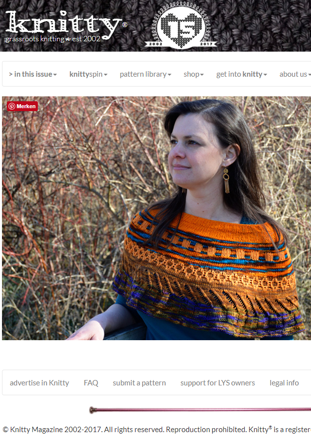 Review Knitty Deep Fall 2017 - Screenshot taken from Knitty front page