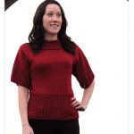 Free Beginner Sweaters - Ribbed Lace Trimmed Short-Sleeved Top by Lily M. Chin (screenshot from Ravelry)