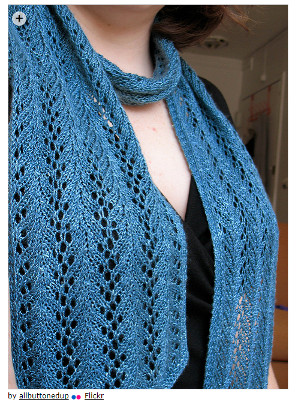 Sock yarn patterns - Strangling Vine Lace Scarf by Nicole Hindes