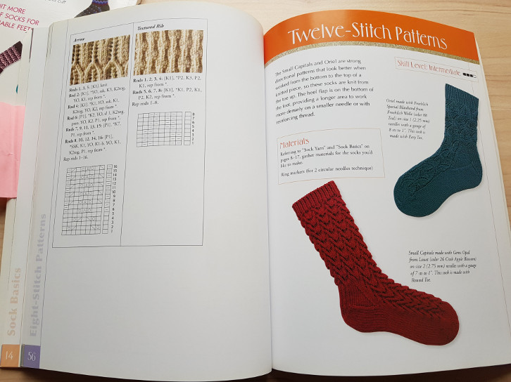 Knitting book review - Sensational Knitted Socks and More Sensational Knitted Socks - a look inside