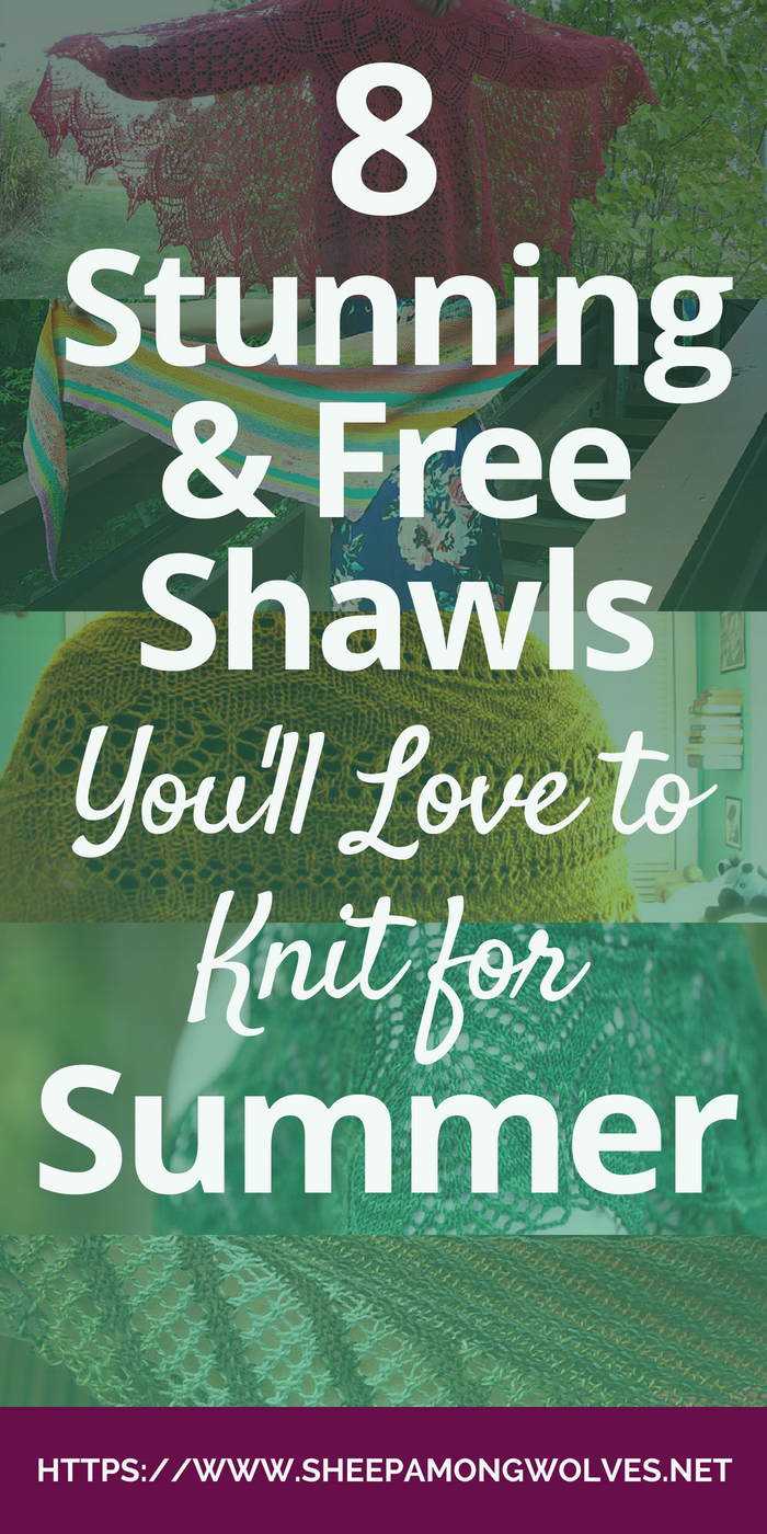 Shawls are the perfect accessory for summer. Lightweight and airy, they warm you just enough when you’re in the shade. They are small and easy to carry should you get too warm after all. And they are fun to knit! Click here and see my top 8 picks for free summer shawls!