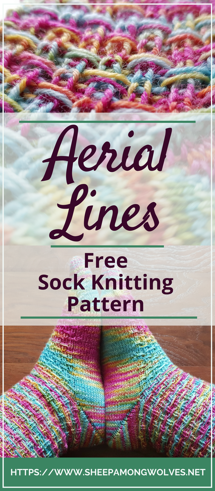 Aerial Lines is my new sock pattern - and it's free! Perfect for those beautiful variegated yarns in your stash. Give it a try and tell me how you liked it!