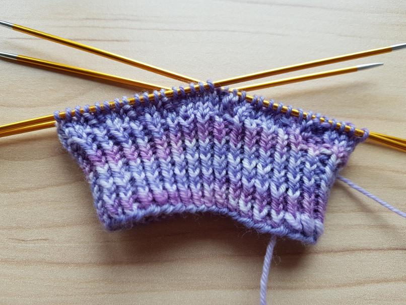 What knitting means to me - A new sock design I've started. Not much to see yet. The yarn is so soft I just want to cuddle with it all the time - and has sadly been discontinued (Merino Plus by YarnAddict Yarns)