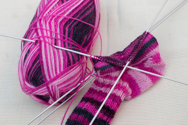 Second Sock Syndrome - stockphoto of sock project